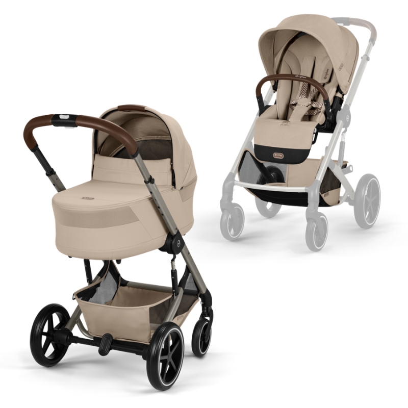 Cybex Balios S Lux Σύστημα Μεταφοράς 2-Σε-1 Με Πορτ Μπεμπέ S Lux Almond Beige | beige