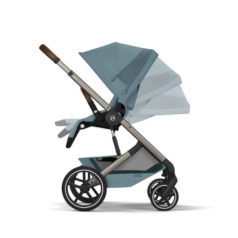 Cybex Balios S Lux Σύστημα Μεταφοράς 2-Σε-1 Με Πτυσσόμενο Πορτ Μπεμπέ Stormy Blue | light blue