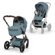 Cybex Balios S Lux Σύστημα Μεταφοράς 2-Σε-1 Με Πτυσσόμενο Πορτ Μπεμπέ Stormy Blue | light blue