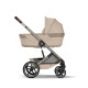 Cybex Balios S Lux Σύστημα Μεταφοράς 2-Σε-1 Με Πτυσσόμενο Πορτ Μπεμπέ Almond Beige | beige