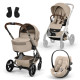Cybex Balios S Lux Σύστημα Μεταφοράς Με Πτυσσόμενο Πορτ Μπεμπέ Και Cloud G3 i-Size Plus Κάθισμα Αυτοκινήτου 40-87cm Almond Beige | beige