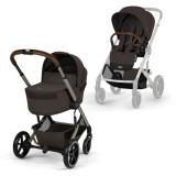 Cybex Balios S Lux Σύστημα Μεταφοράς 2-Σε-1 Με Πτυσσόμενο Πορτ Μπεμπέ Chocolate Brown | brown