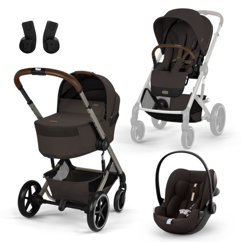 Cybex Balios S Lux Σύστημα Μεταφοράς Με Πτυσσόμενο Πορτ Μπεμπέ Και Cloud G3 i-Size Plus Κάθισμα Αυτοκινήτου 40-87cm Chocolate Brown | brown