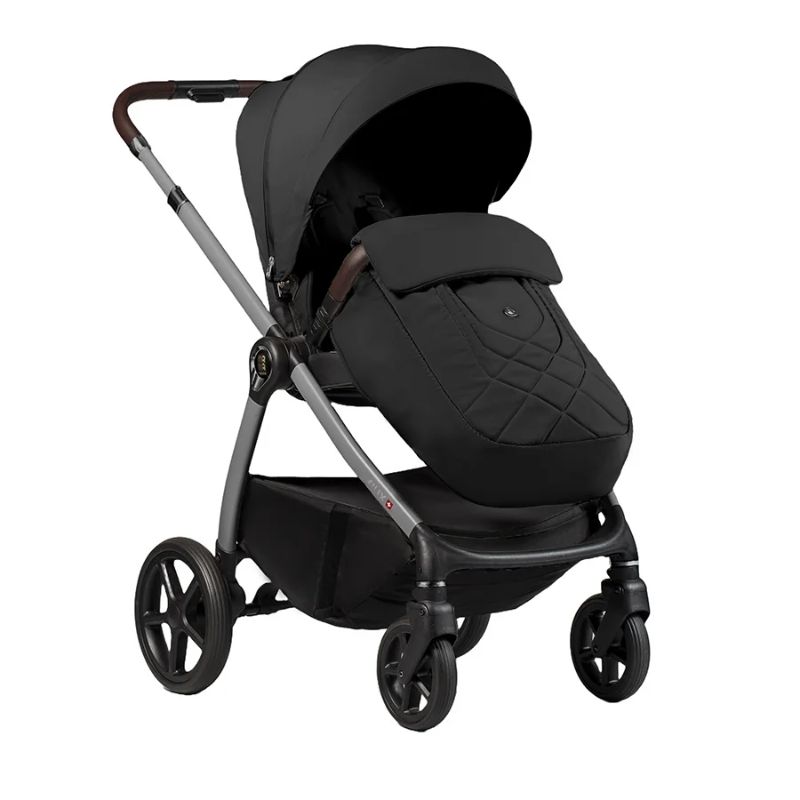 Dada Prams Flux Βρεφικό Σύστημα Μεταφοράς 2-Σε-1 Black Με Cybex Aton B2 i-Size Volcano Black Και Base One