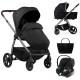 Dada Prams Flux Βρεφικό Σύστημα Μεταφοράς 3-Σε-1 Black Με Cybex Aton B2