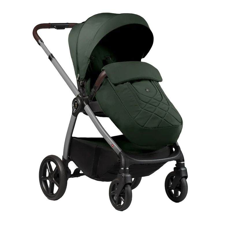 Dada Prams Flux Βρεφικό Σύστημα Μεταφοράς 2-Σε-1 Botanical Green Με Cybex Aton B2 i-Size Volcano Black Και Base One