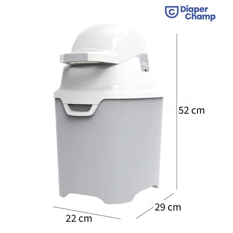 DiaperChamp ONE Standard Κάδος Απόρριψης Για Πάνες Silver