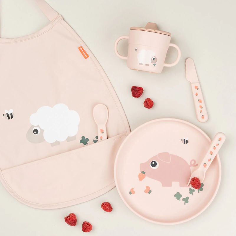 Done By Deer Foodie Πολυπροπυλένιο Πιάτο Tiny Farm Powder