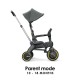 Doona Liki Trike S1 Τρίκυκλο Ποδήλατο Αναδιπλούμενο Για 10-36 Μηνών Slate Green