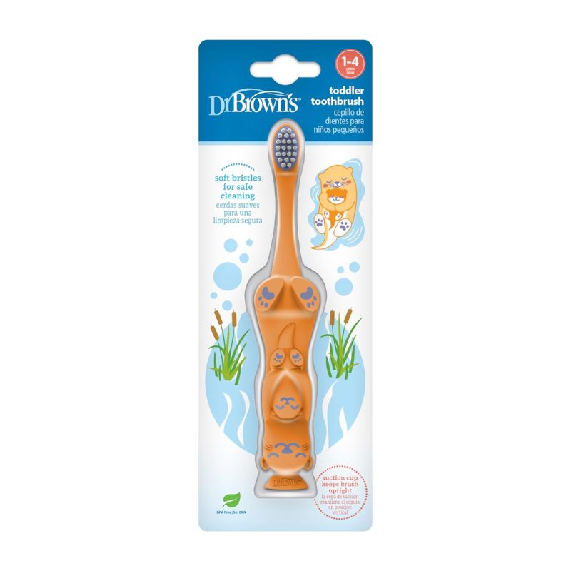 Dr. Brown's Βρεφική Οδοντόβουρτσα Για 1-4 Ετών Orange Otter