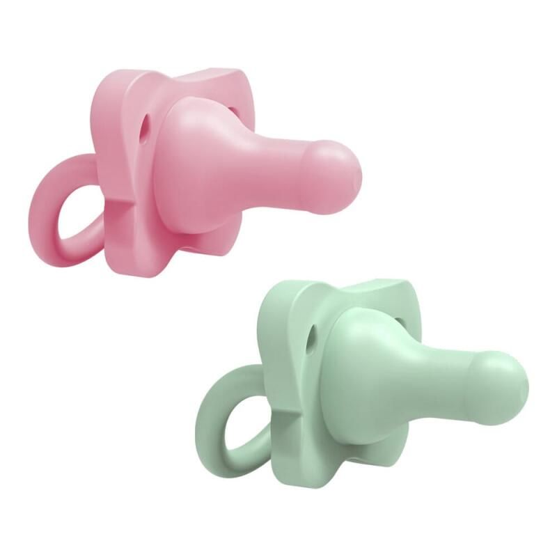 Dr. Brown's HappyPaci Σετ 100% Σιλικονούχες Πιπίλες 2 τμχ Για 0-6 Μηνών Pink / Mint