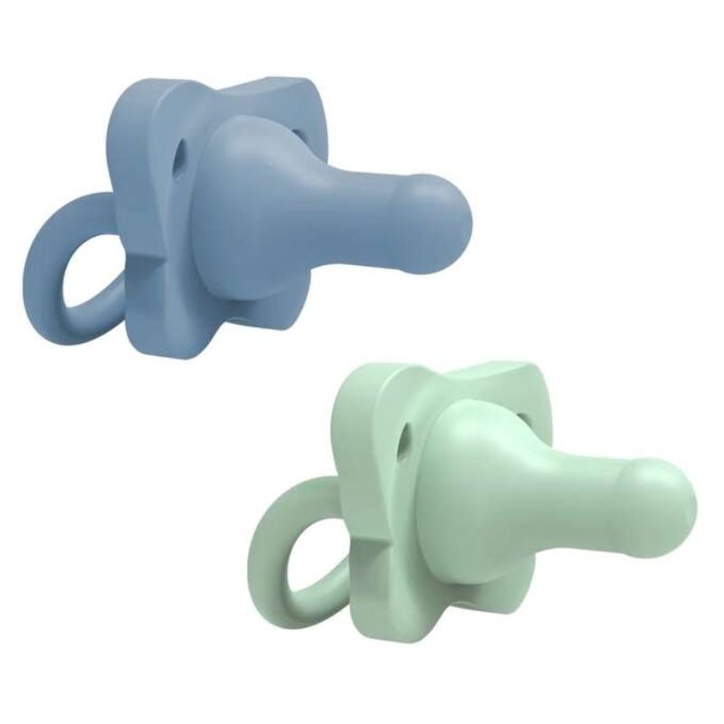 Dr. Brown's HappyPaci Σετ 100% Σιλικονούχες Πιπίλες 2 τμχ Για 0-6 Μηνών Blue / Mint