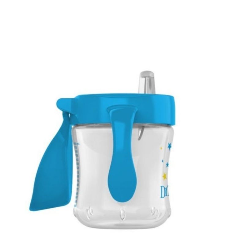 Dr. Brown's Soft Spout Transition Cup Εκπαιδευτικό Ποτηράκι Με Στόμιο Και Χερούλια Για 6+ Μηνών 180ml Blue
