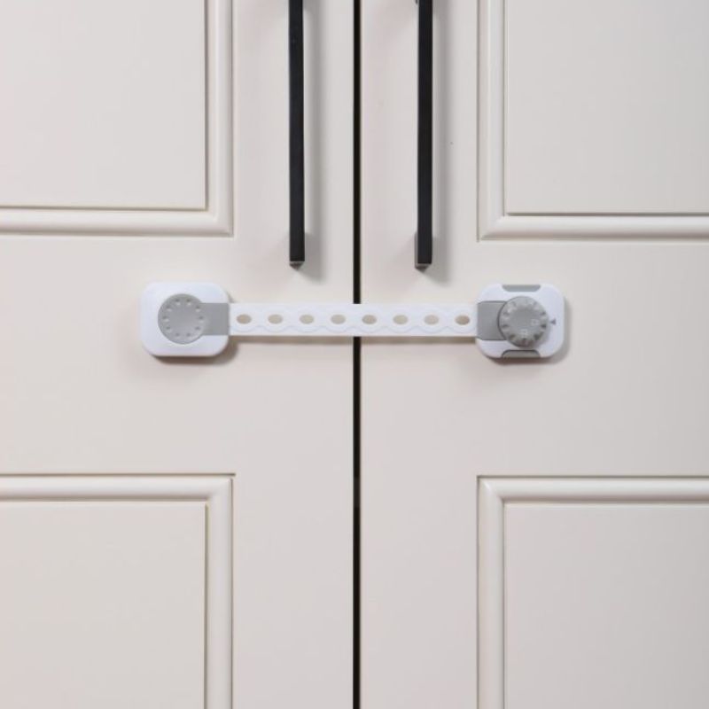 Dreambaby Twist n Lock Σετ Ασφάλειες Ντουλαπιών & Συρταριών 2 τμχ White / Grey
