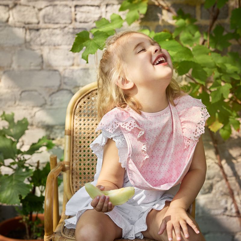 Elodie Details Βρεφική Σαλιάρα Για 5+ Μηνών Embroidery Anglaise Pink