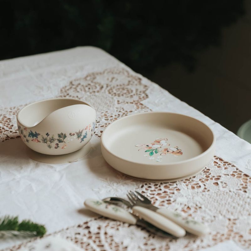 Elodie Σετ Φαγητού Μπολ Με Αντιολισθητικό Και Κουταλάκι 2 τμχ Fairytale Forest