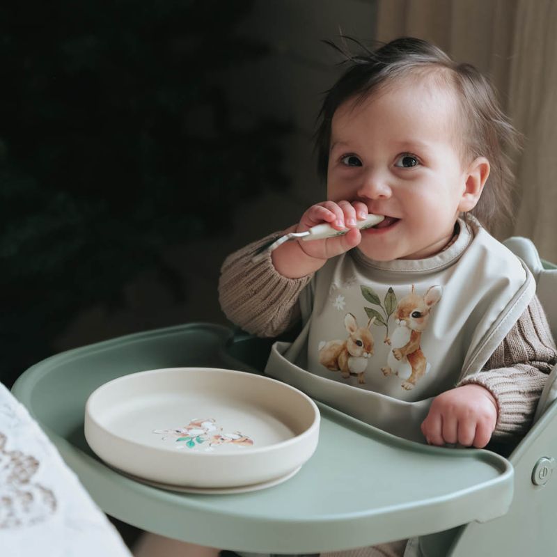 Elodie Details Σιλικονούχο Σετ Φαγητού 3 τμχ Για 12+ Μηνών Bunny Darling