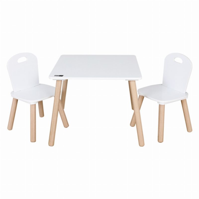 FreeON Athena Ξύλινο Παιδικό Τραπεζάκι Με 2 Καρέκλες White