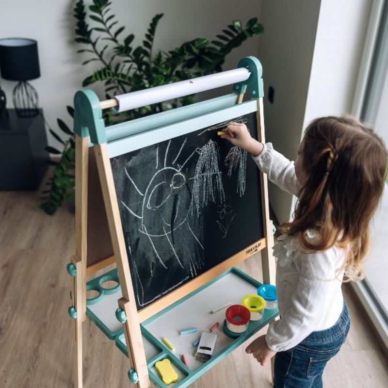 FreeON Free2Play Ξύλινος Πίνακας Διπλής Όψης Με Αξεσουάρ Για 3+ Ετών Duo Play