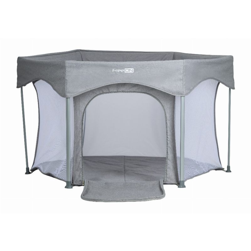 FreeON Playpen Εξάγωνο Πάρκο Quick Folding Grey