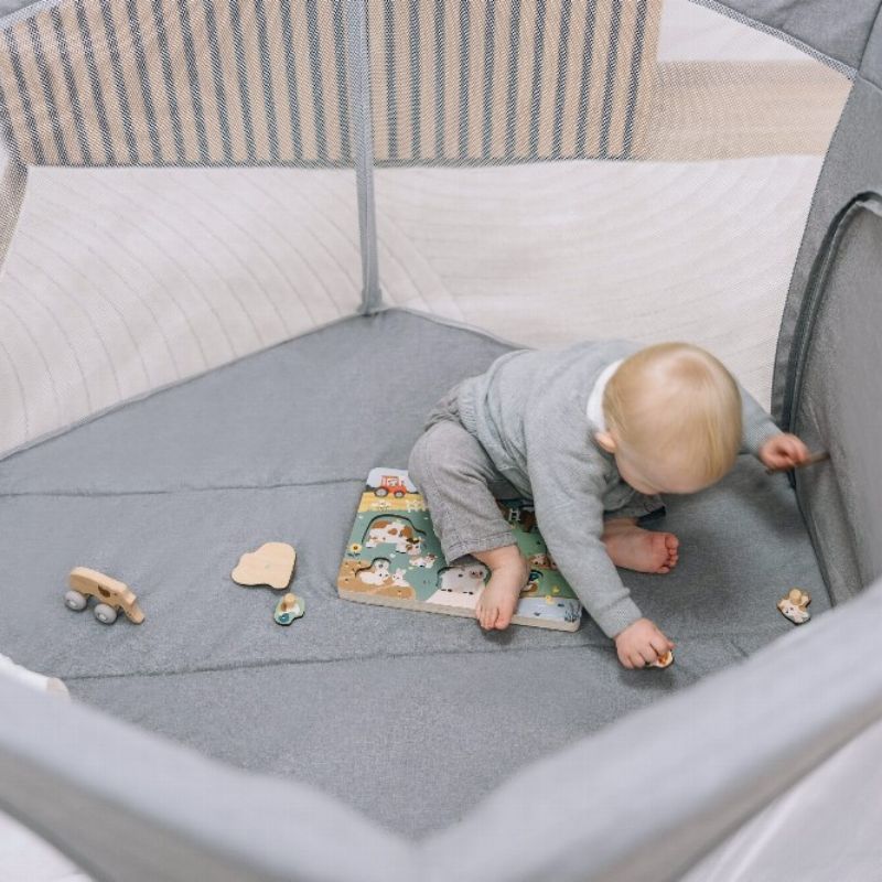 FreeON Playpen Εξάγωνο Πάρκο Quick Folding Grey