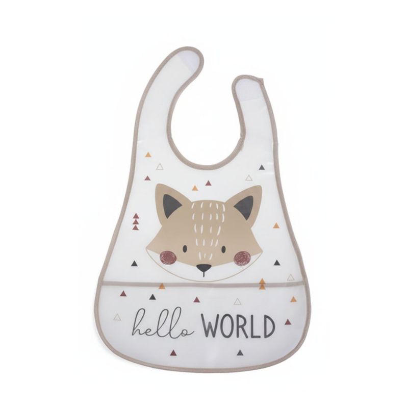 Gamberritos Αδιάβροχη Σαλιάρα PEVA Με Τσέπη Για 6+ Μηνών Hello World