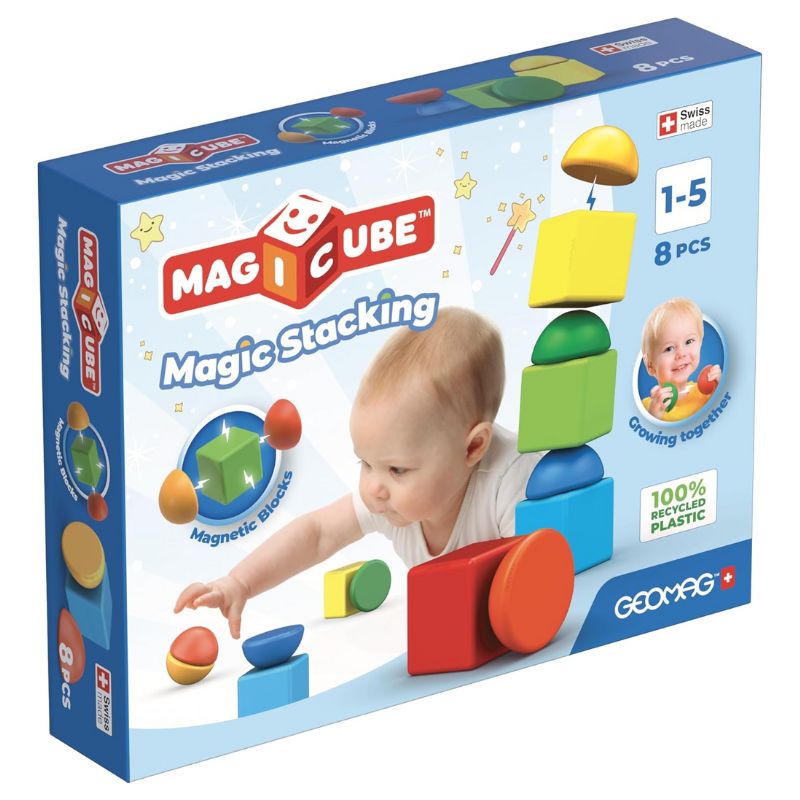 Geomag Magicube Σετ Μαγνητικά Σχήματα 8 τμχ Για 1-5 Ετών Magic Stacking