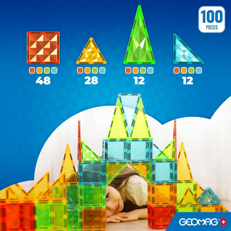 Geomag Gems Σετ Μαγνητικά Πλακίδια 100 τμχ Για 3+ Ετών