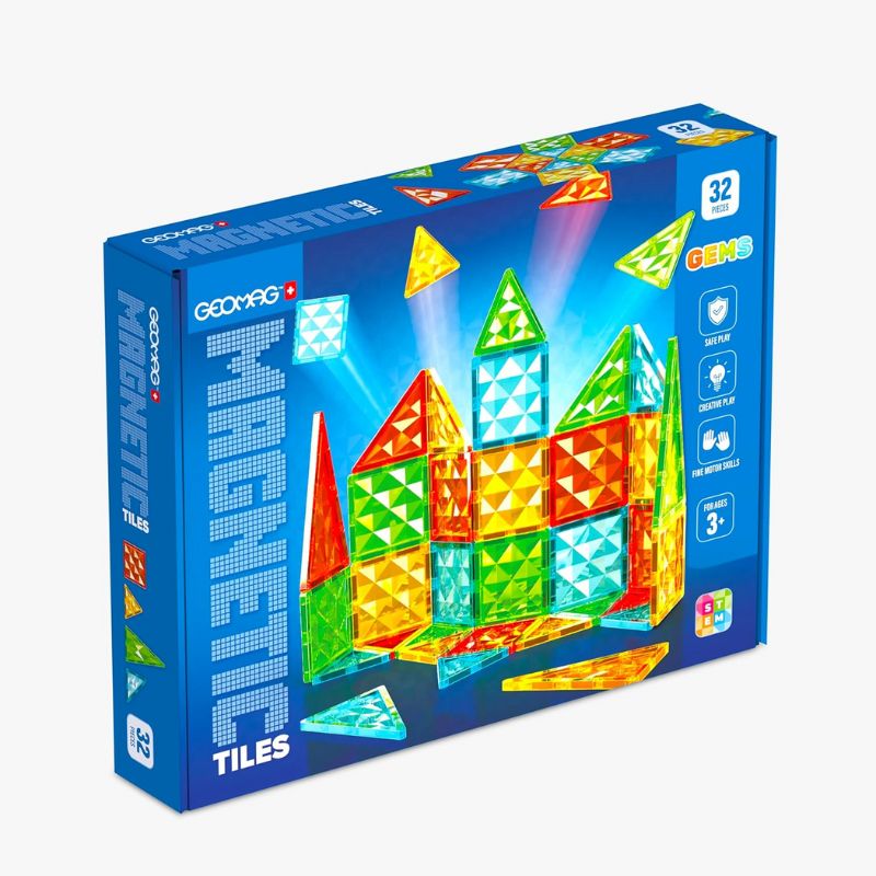 Geomag Gems Σετ Μαγνητικά Πλακίδια 32 τμχ Για 3+ Ετών
