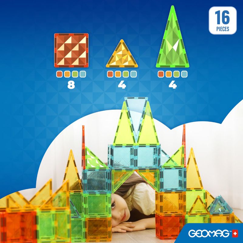 Geomag Gems Σετ Μαγνητικά Πλακίδια 16 τμχ Για 3+ Ετών
