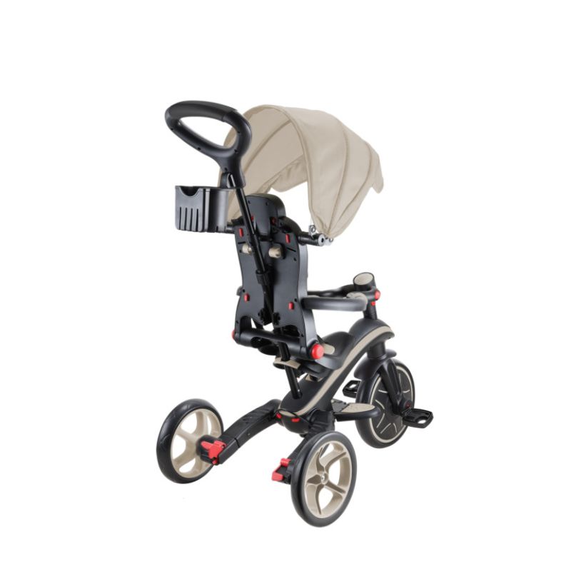 Globber Explorer Trike Αναδιπλούμενο Τρίκυκλο 4-Σε-1 10 Μηνών - 5 Ετών Taupe