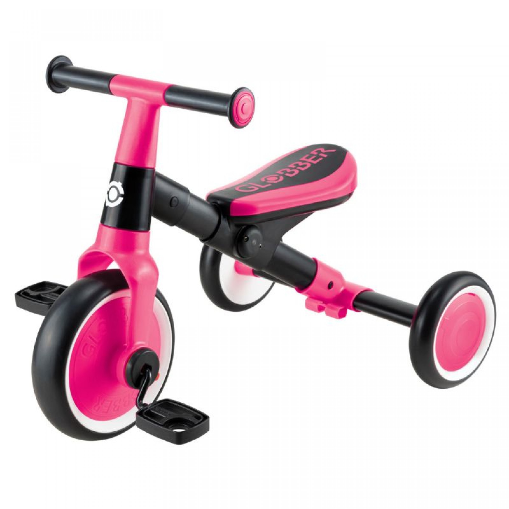 Globber Learning Trike 2-Σε-1 Τρίκυκλο Ποδήλατο Για 12-36 Μηνών Fuchsia