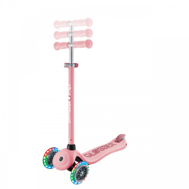 Globber Go Up Lights Sporty Παιδικό Πατίνι 15-20 κιλά Pastel Pink