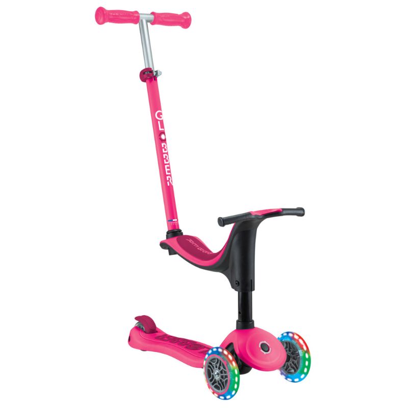 Globber Go Up Lights Sporty Παιδικό Πατίνι 15 Μηνών Έως 7+ Ετών Fuchsia