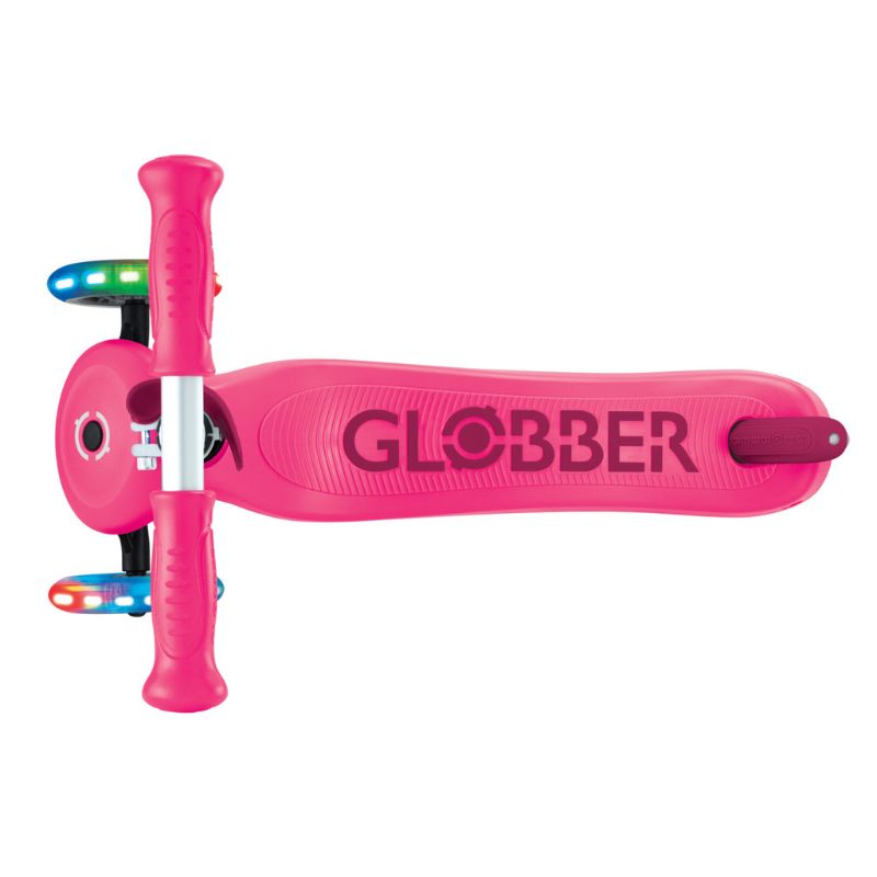 Globber Go Up Lights Sporty Παιδικό Πατίνι 15 Μηνών Έως 7+ Ετών Fuchsia