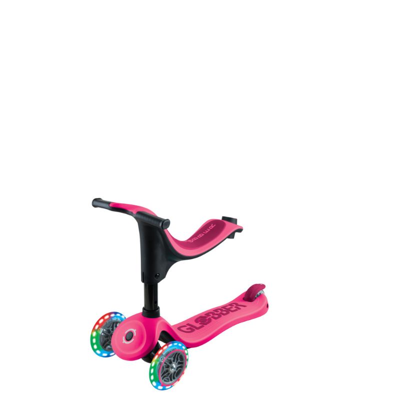 Globber Go Up Lights Sporty Παιδικό Πατίνι 15 Μηνών Έως 7+ Ετών Fuchsia