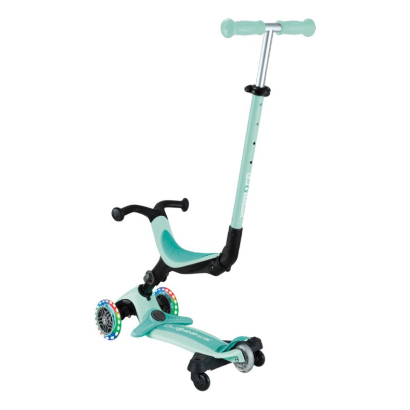 Globber Go Up Active Lights 360° Αναδιπλούμενο Πατίνι 3-Σε-1 Για 15 Μηνών - 9+ Ετών Mint