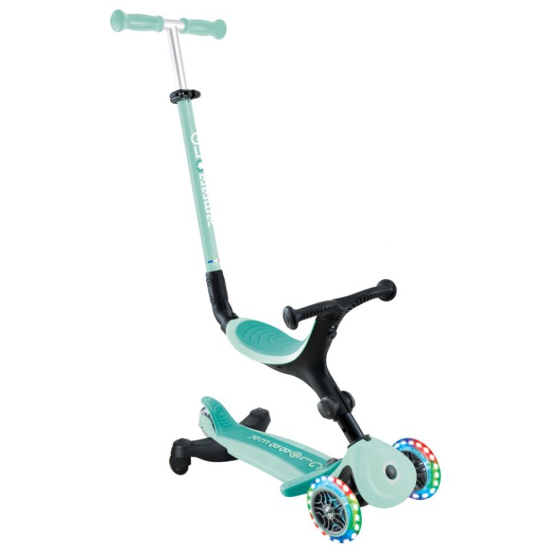 Globber Go Up Active Lights 360° Αναδιπλούμενο Πατίνι 3-Σε-1 Για 15 Μηνών - 9+ Ετών Mint