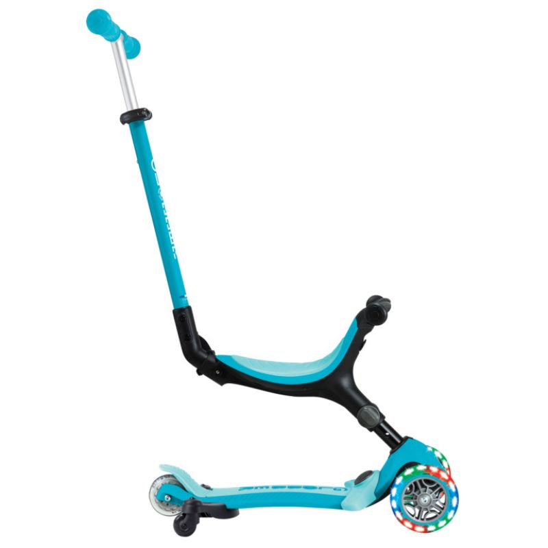 Globber Go Up Active Lights 360° Αναδιπλούμενο Πατίνι 3-Σε-1 Για 15 Μηνών - 9+ Ετών Aqua