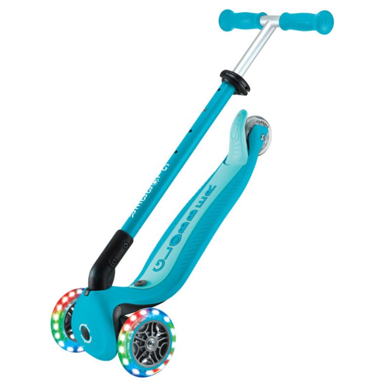 Globber Go Up Active Lights 360° Αναδιπλούμενο Πατίνι 3-Σε-1 Για 15 Μηνών - 9+ Ετών Aqua