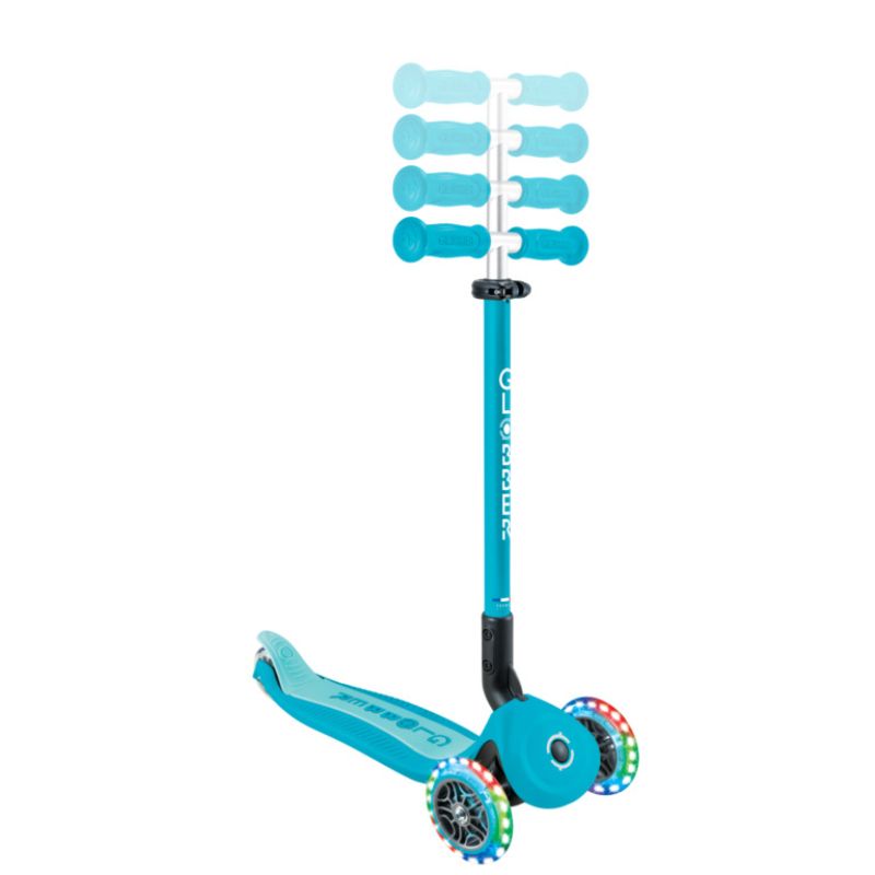Globber Go Up Active Lights 360° Αναδιπλούμενο Πατίνι 3-Σε-1 Για 15 Μηνών - 9+ Ετών Aqua