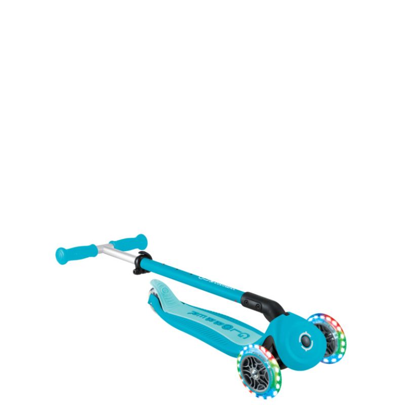 Globber Go Up Active Lights 360° Αναδιπλούμενο Πατίνι 3-Σε-1 Για 15 Μηνών - 9+ Ετών Aqua