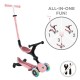 Globber Go Up Active Lights 360° Αναδιπλούμενο Πατίνι 3-Σε-1 Για 15 Μηνών - 9+ Ετών Pastel Pink
