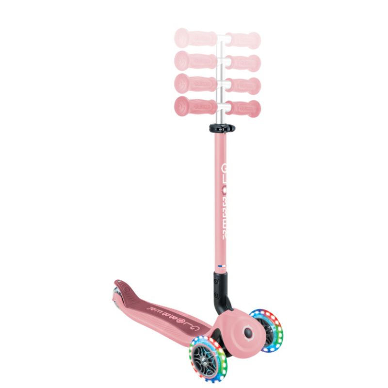 Globber Go Up Active Lights 360° Αναδιπλούμενο Πατίνι 3-Σε-1 Για 15 Μηνών - 9+ Ετών Pastel Pink