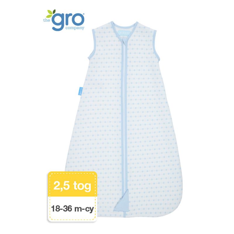 Grobag Βρεφικός Υπνόσακος 2,5tog 18-36 Μηνών Blue Squares Travel