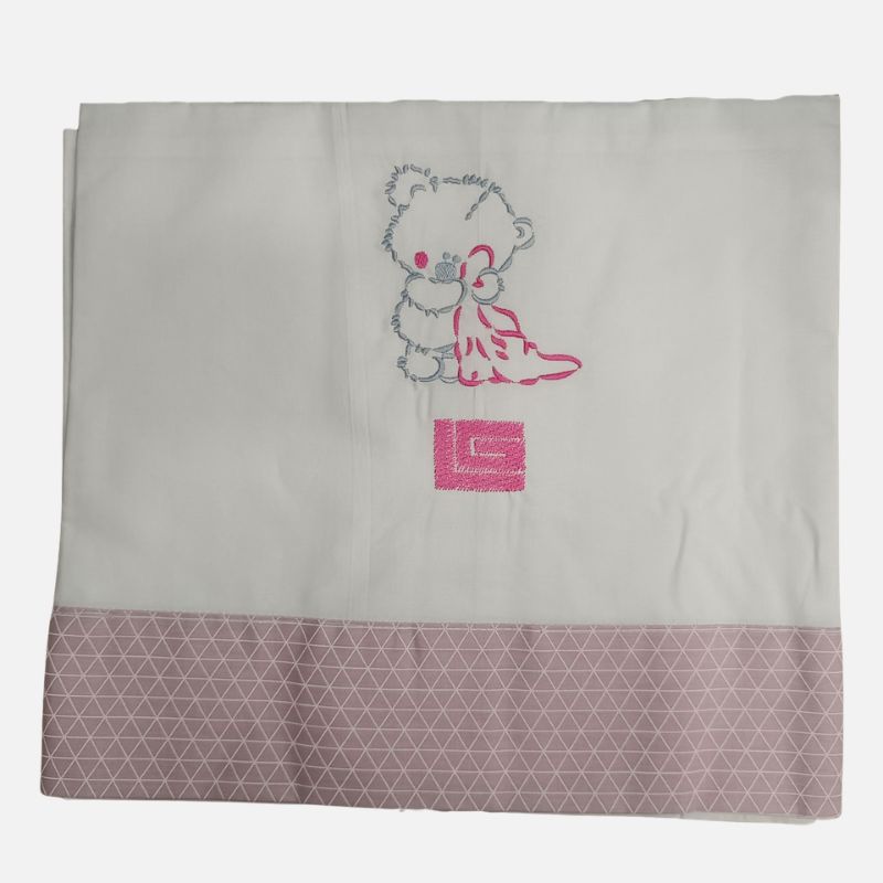 Guy Laroche Σετ Σεντόνια Λίκνου 80cm*90cm Sleepy Bear Pink