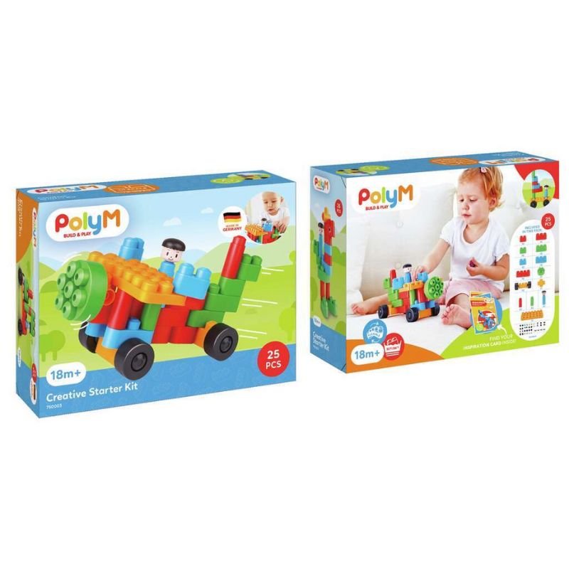 Hape PolyM Σετ Κατασκευών 25 τμχ Για 1.5-5 Ετών Creative Starter Kit