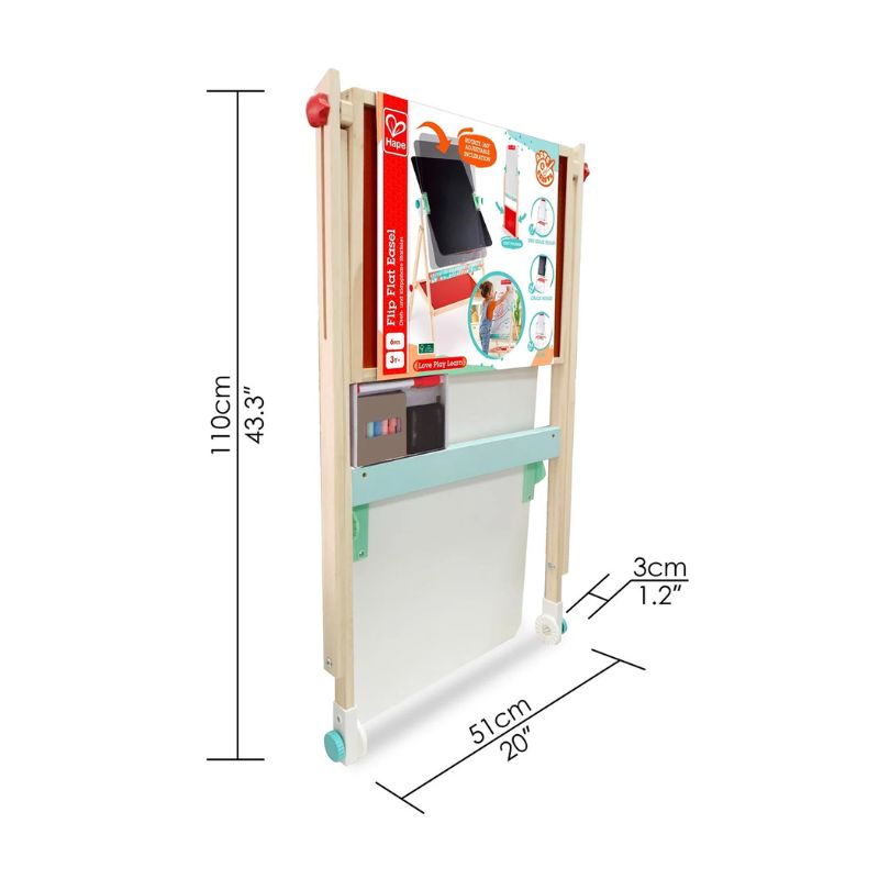 Hape Early Explorer Ξύλινος Πίνακας Για 3+ Ετών Flip Flat Easel
