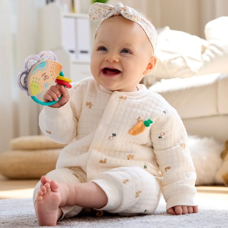 Hape Ξύλινη Κουδουνίστρα Tiny Tambourine Για 3-12 Μηνών