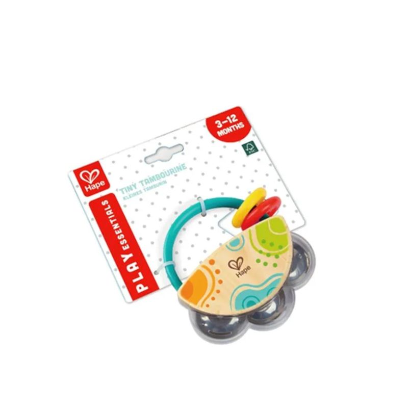 Hape Ξύλινη Κουδουνίστρα Tiny Tambourine Για 3-12 Μηνών